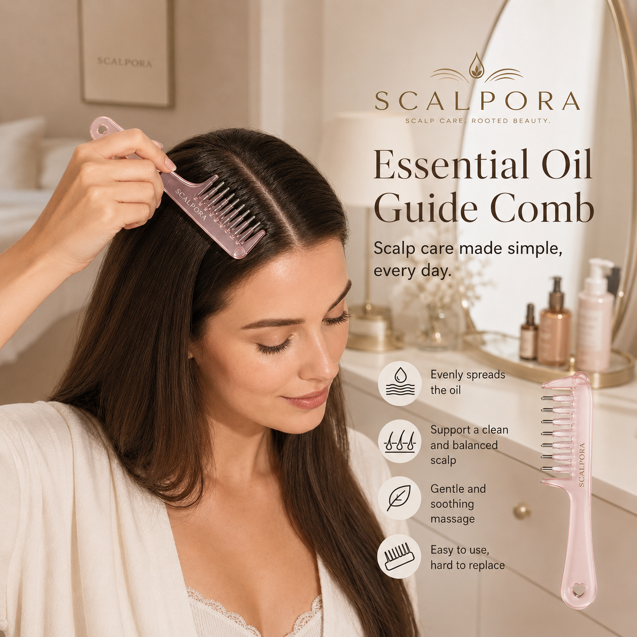 Scalpora™ Scalp Oil Applicator Comb