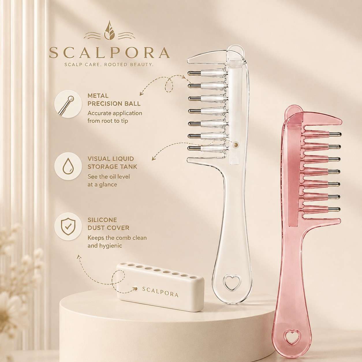Scalpora™ Scalp Oil Applicator Comb